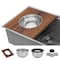 Ruvati 33-inch Workstation Two-Tiered Ledge Kitchen Sink Drop-in Topmount 16 Gauge Stainless Steel RVH8424 - alternate 10